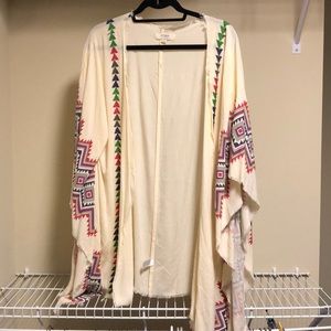 Boho printed cardigan